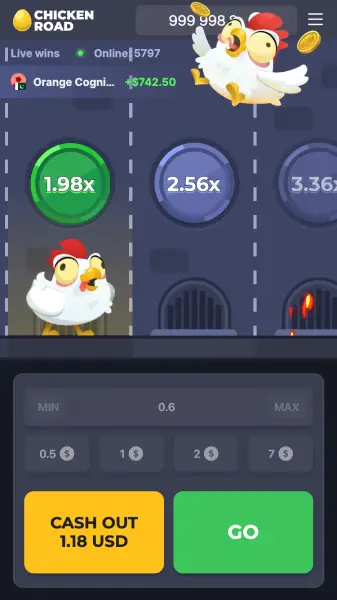 Gra mobilna Chicken Road